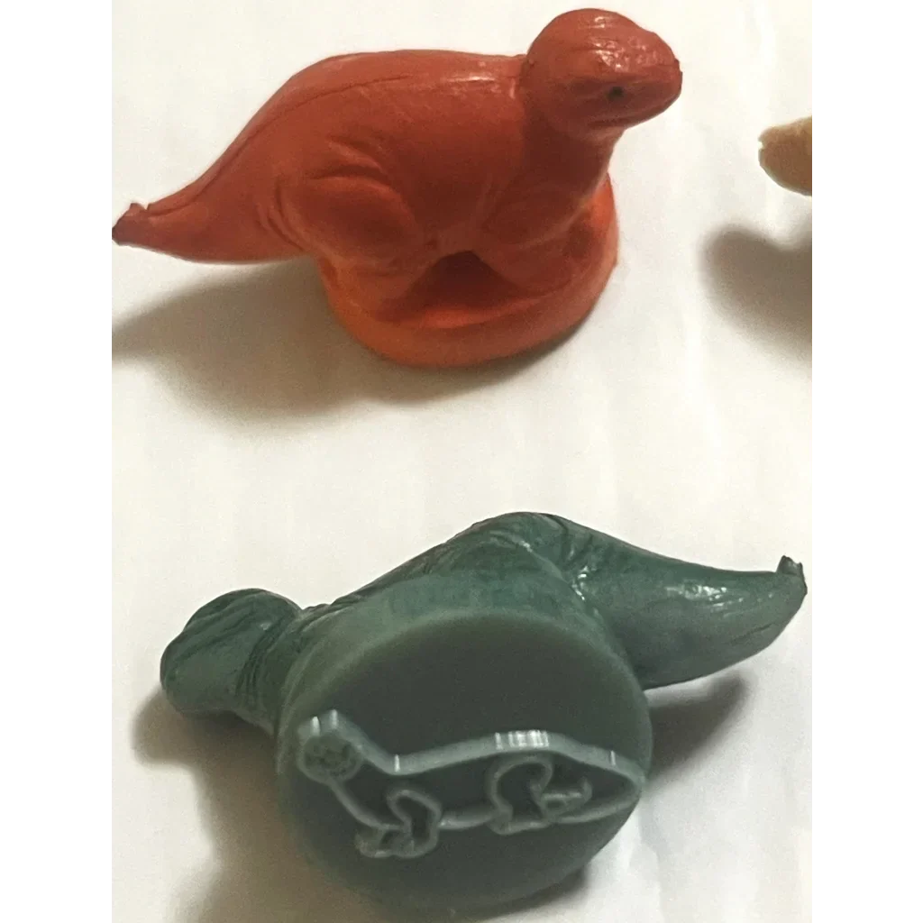 Rare Vintage 1970s Dinosaur Rubber Stamps for Collectors